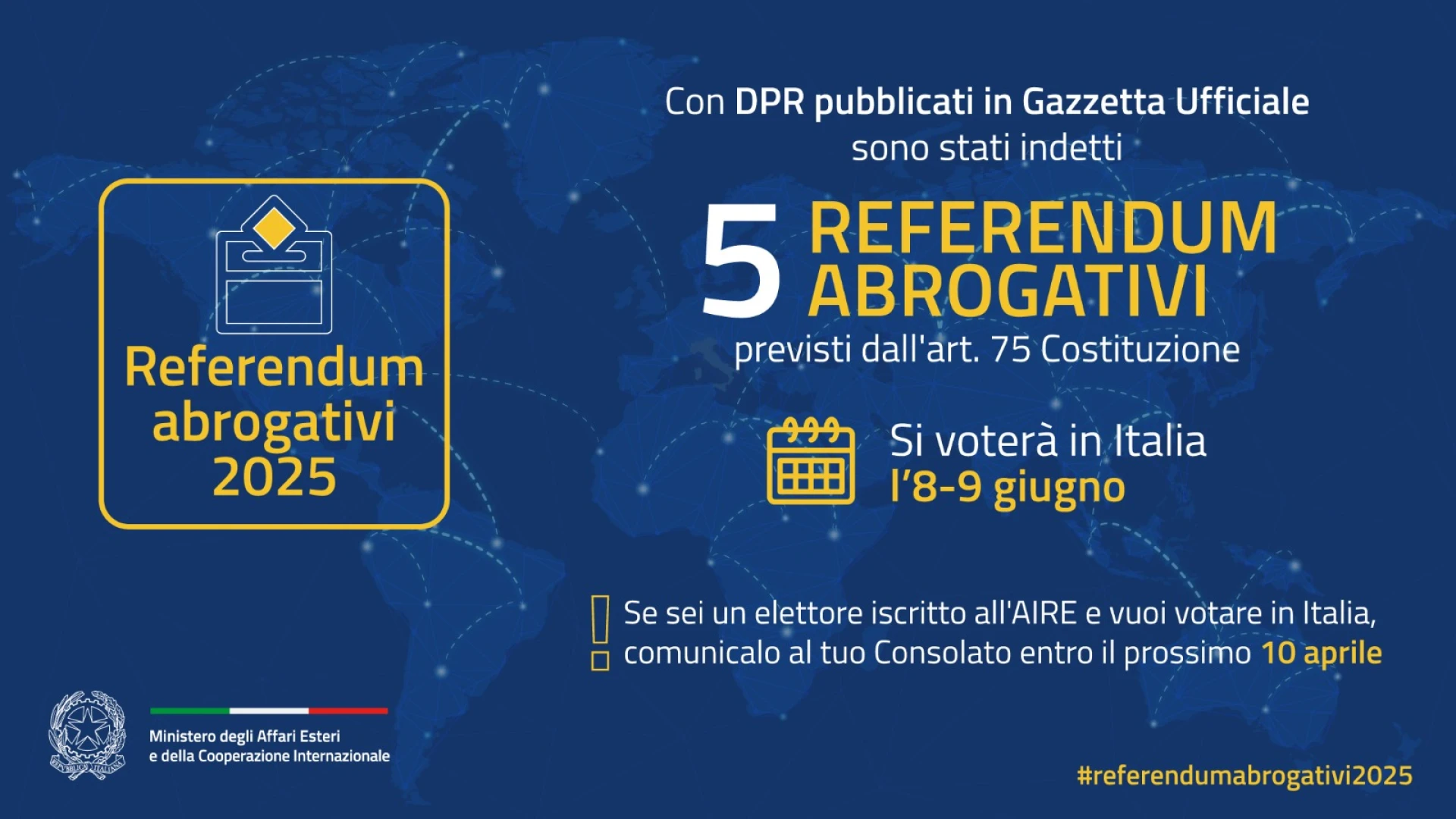 Referendum 8-9 giugno 2025, l'ubicazione dei seggi nella citta' di Isernia.